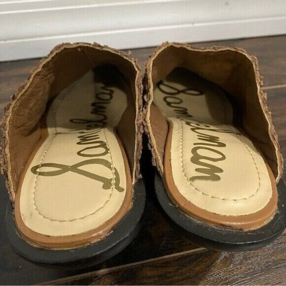 Sam Edelman Karlin Cognac Clog Woven Slip-on Slide Mule Leather Sandals Size 8 • - Picture 4 of 10